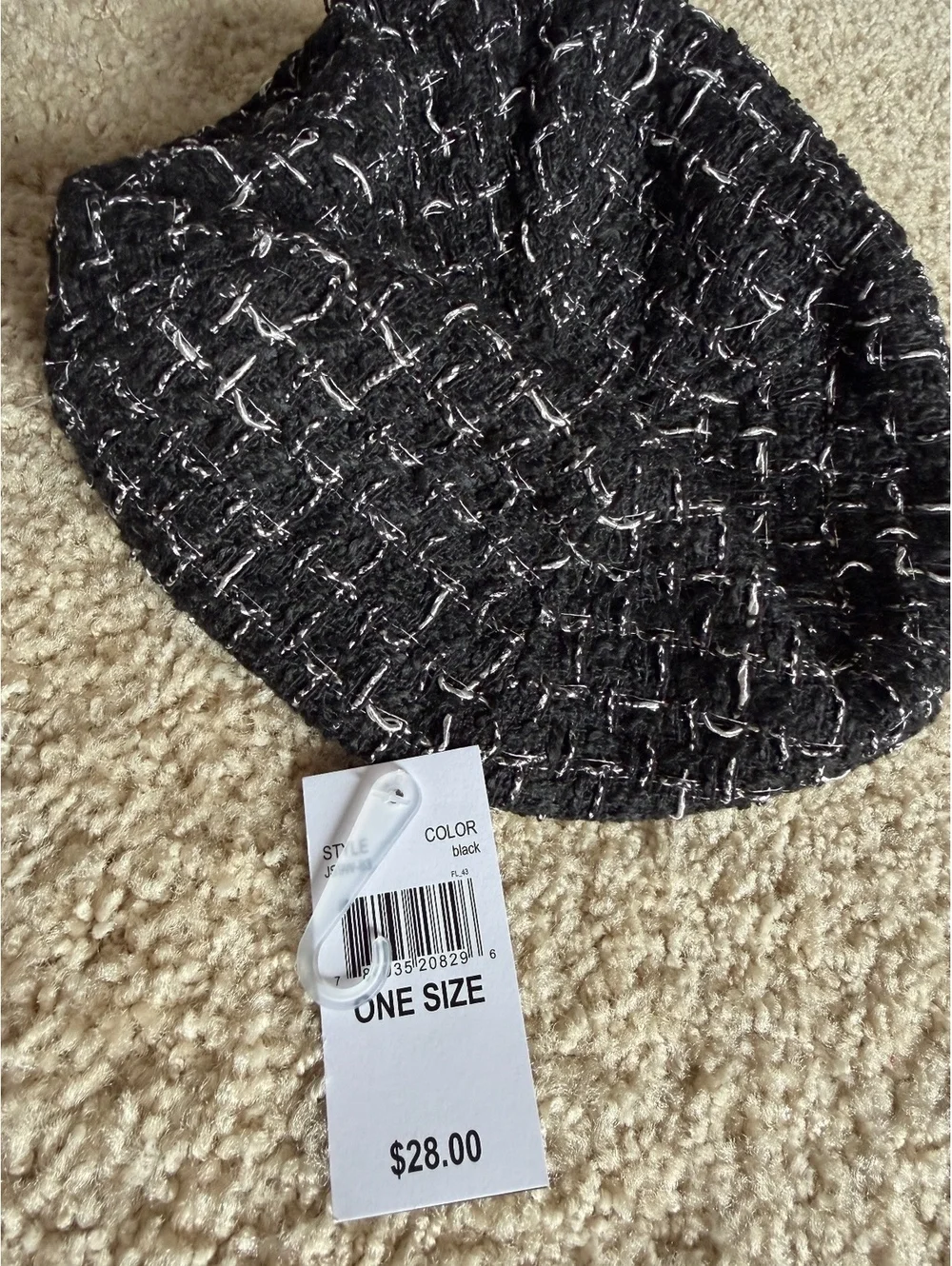 NWT Madd Hatter, black & white hat